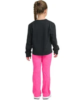 adidas Toddler & Little Girls Long-Sleeve Graphic T-Shirt Flare Pants, 2 Piece Set