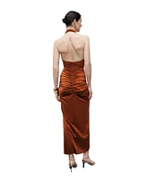Nocturne Women's Accessory and Cut-Out Detailed Maxi Dress