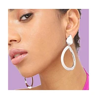 Sohi Women's Rose Gold Contemporary Drop Earrings
