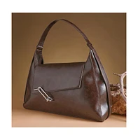 Women's The Large Slant-Flap Hobo Bag - Coffee Brown