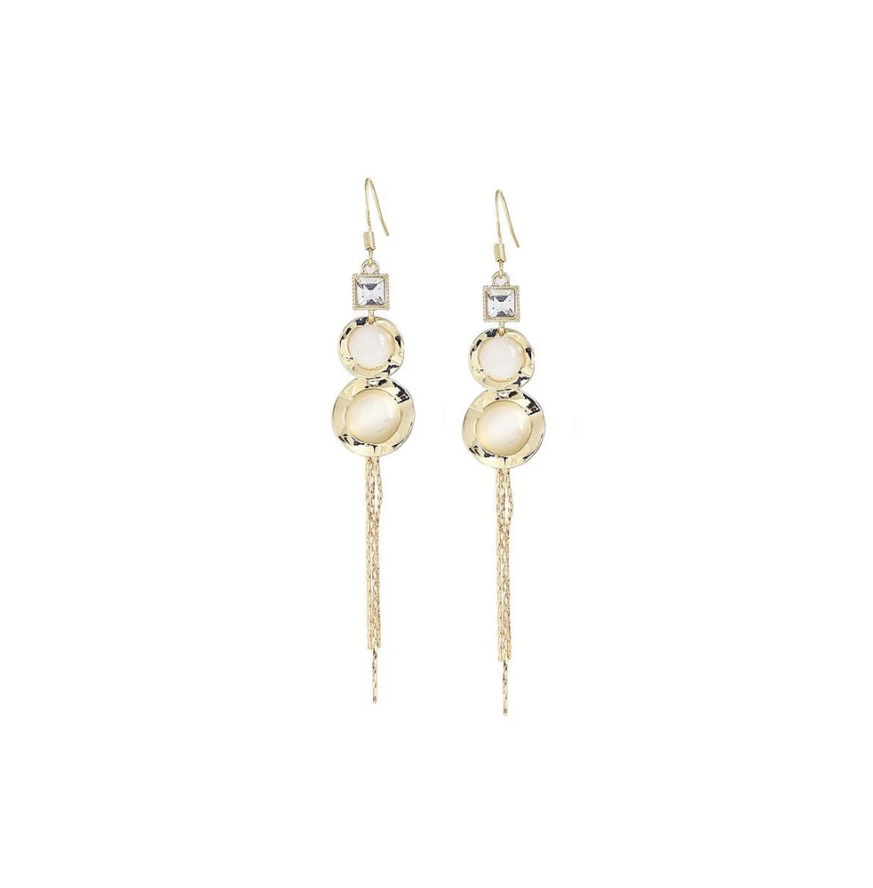 Sohi Women's Blue Sleek Drop Earrings