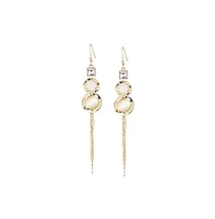 Sohi Women's Blue Sleek Drop Earrings