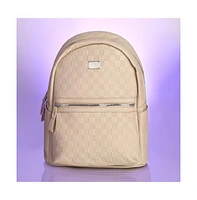 Women's The Checkered Curve Backpack - Ivory White