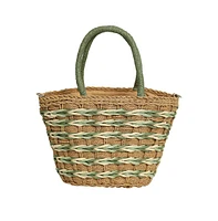 Women's The Straw-Twist Bucket Bag - Sage Green:Khaki Brown