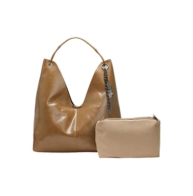 Women's The Large Dayscape Hobo Bag With Pouch - Khaki Beige