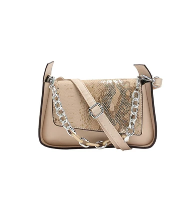Women's The Coilmark Asymmetric Hand Bag - Ecru Beige