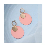 Sohi Women's Black Block Drop Earrings