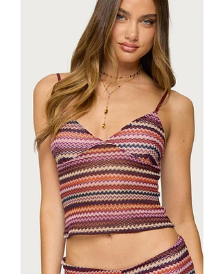 Edikted Women's Zigzag Stripe Tank Top