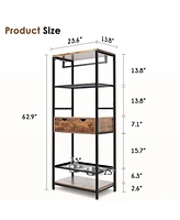 3 Height Adjustable Raised Dog Bowls, Dog Feeder Station for Large Medium Dogs Cats, Dog Storage with shelves.
