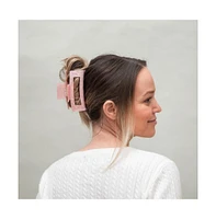 Large Rectangle Claw Clip - Pink