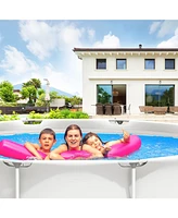 Mecale Round Above Ground Swimming Pool With Pool Cover