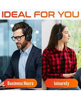 Delton M101D Active Noise Canceling Bluetooth Headphones , Wireless Over Ear Bluetooth Headsets with Microphone, Ergonomic Design and Comfort Fit Ear