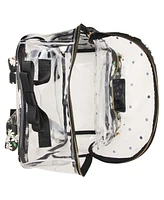 Betsey Johnson Wild Child Clear Large Backpack with Pouch