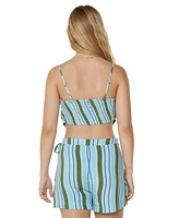 Roxy Juniors' Wild At Heart Striped Bandana Top