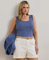 Lauren Ralph Plus Stretch Cotton Tank