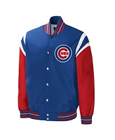 G-iii Sports by Carl Banks Men's Royal Chicago Cubs Title Holder Full-Snap Varsity Jacket