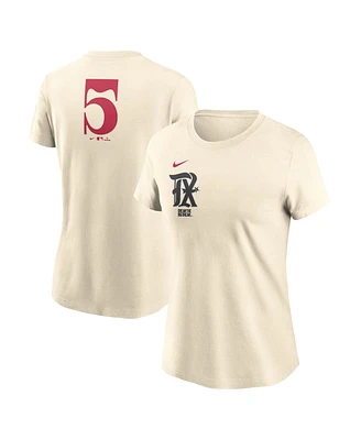 Nike Women's Cream Texas Rangers City Connect Fuse Name Number T-Shirt