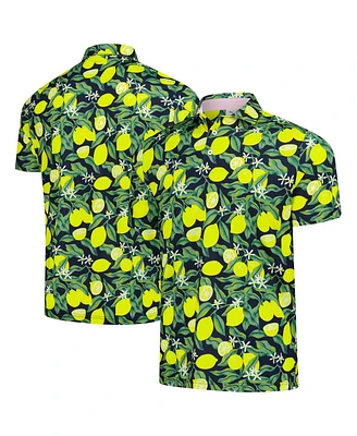 Puma Men's Navy Arnold Palmer Mattr Lemon Branch Polo Shirt