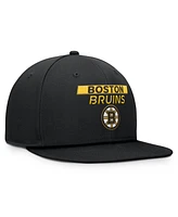 Fanatics Men's Black Boston Bruins Authentic Pro Prime Snapback Hat