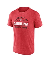 Fanatics Men's Heather Red Carolina Hurricanes Property of T-Shirt