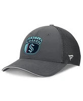 Fanatics Men's Gray Seattle Kraken Authentic Pro Home Ice Trucker Adjustable Hat