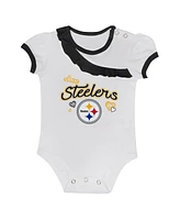 Outerstuff Baby Boys and Girls 2-Pieces Pittsburgh Steelers Love My Team Bodysuit and Skirt Set