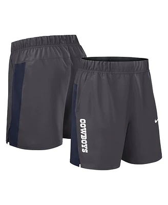 Nike Men's Gray Dallas Cowboys Woven Victory Performance Shorts