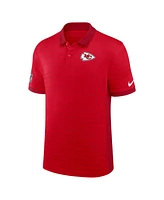 Nike Men's Red Kansas City Chiefs Sideline Victory Stripe Performance Polo Shirt