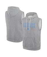 Jordan Men's Heather Gray North Carolina Tar Heels 2025 Sideline Performance Sleeveless Pullover Hoodie