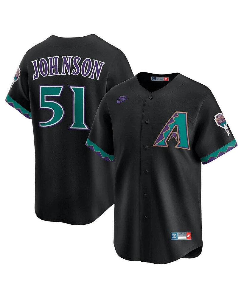 Nike Men's Randy Johnson Black Arizona Diamondbacks Throwback Cooperstown Collection Limited Jersey