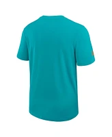 Nike Men's Aqua Miami Dolphins Sideline Uv Performance Coach Shirt