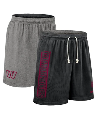Nike Men's Black Washington Commanders Sideline Reversible Performance Shorts