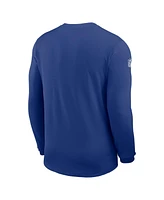 Nike Men's Royal New York Giants Sideline Coach Uv Performance Long Sleeve T-Shirt