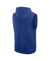 Nike Men's Royal New York Giants Sideline Performance Sleeveless Pullover Hoodie