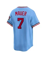 Nike Men's Joe Mauer Light Blue Minnesota Twins Throwback Cooperstown Collection Limited Jersey