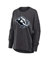 Fanatics Women's Heather Charcoal Utah Mammoth Primary Logo Legacy Long Sleeve T-Shirt