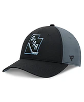 Fanatics Men's Black/Charcoal Utah Mammoth Utah Badge Adjustable Hat