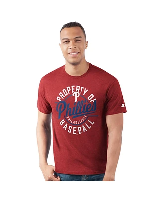 Starter Men's Red Philadelphia Phillies Prime Time Property of T-Shirt