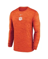 Nike Men's Orange Clemson Tigers 2025 Sideline Velocity Performance Long Sleeve T-Shirt
