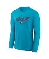 Nike Men's Turquoise Florida State Seminoles 2025 Sideline Performance Long Sleeve T-Shirt