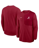 Nike Men's Crimson Alabama Tide 2025 Sideline Coach Uv Performance Long Sleeve T-Shirt