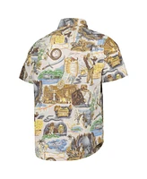Reyn Spooner Men's Natural Indiana Jones Raiders of the Lost Ark Tailored Button-Down Shirt