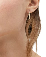 Polished Graduated Swoop Shape Bar Drop Earrings in 14K Gold