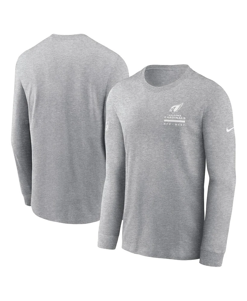 Nike Men's Gray Arizona Cardinals Sideline Performance Long Sleeve T-Shirt