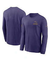 Nike Men's Purple Baltimore Ravens Sideline Performance Long Sleeve T-Shirt