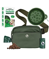 Puppington Walk Star Kit: 3-in-1 Dog Bag & Bowl plus Matching 270 Refill Poop Bags