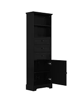 Casainc 67.3"H Tall Cabinet with 3 Drawers, Adjustable Shelves