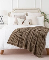 Battilo Lifestyle Cable Knit Chenille Throw, 51" x 67"