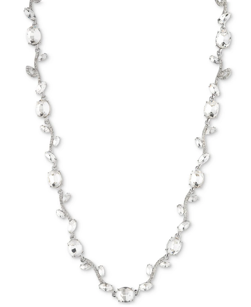 Givenchy Silver Tone Viney Crystal Collar Necklace