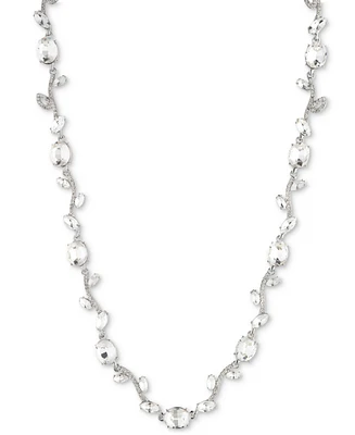 Givenchy Silver Tone Viney Crystal Collar Necklace